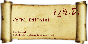 Öhl Dániel névjegykártya
